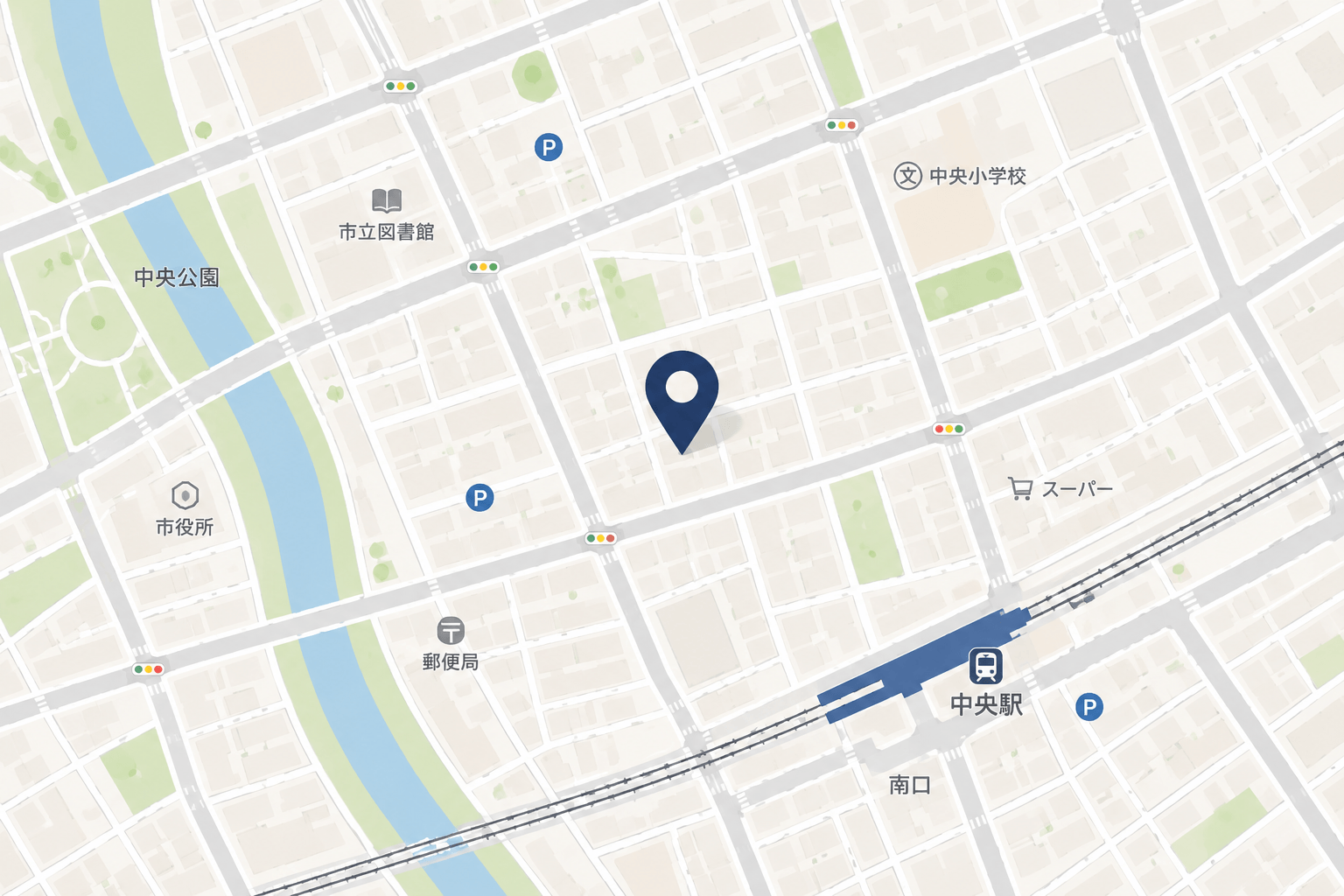 あすか鍼灸接骨院 周辺地図（イメージ）